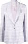Forte Geruite blazer Paars - Thumbnail 1