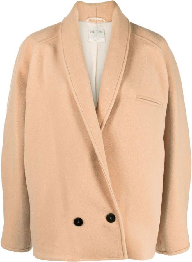 Forte Jas met dubbele rij knopen Beige