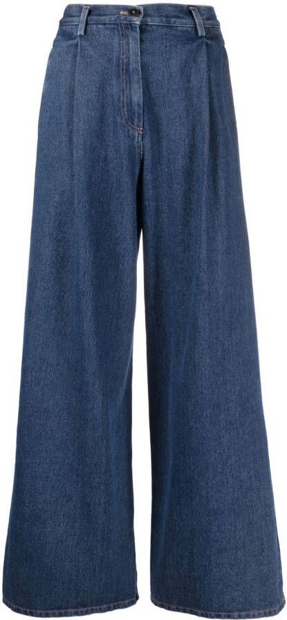 Forte Jeans met wijde pijpen Blauw
