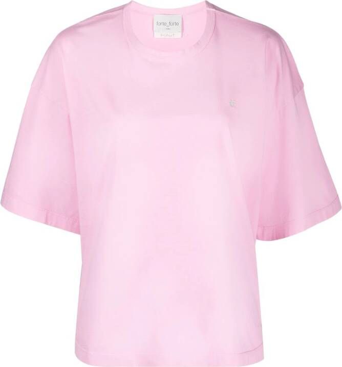 Forte Katoenen T-shirt Roze