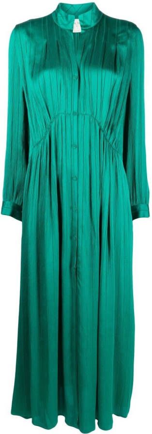 Forte Maxi-jurk met geplooid detail Groen