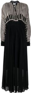 Forte Midi-jurk met gedrapeerd detail Zwart