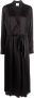 Forte Midi-jurk met gestrikte taille Zwart - Thumbnail 1