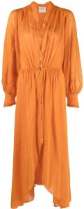 Forte Midi-jurk met lange achterkant Oranje