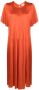 Forte Mini-jurk met gedrapeerde afwerking Oranje - Thumbnail 1