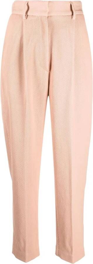 Forte Pantalon met elastische taille Beige