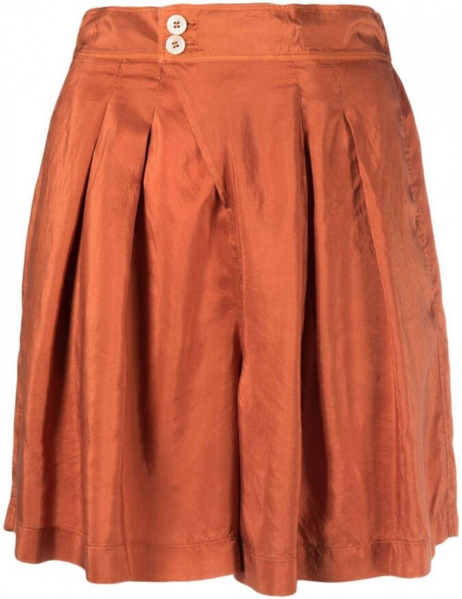 Forte Shorts met geplooid tailleband Oranje