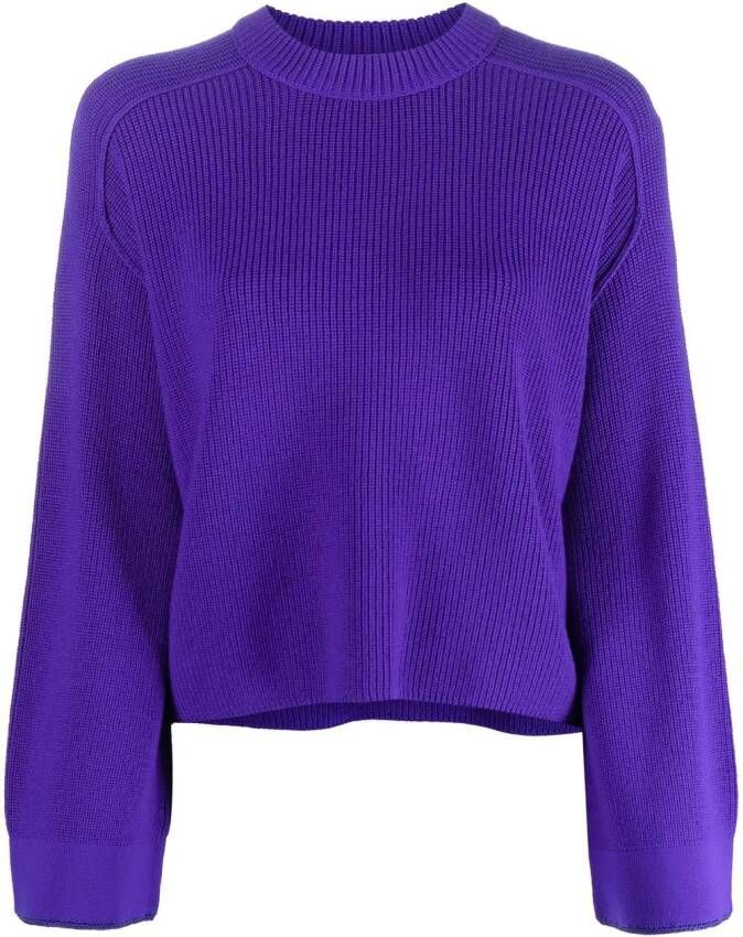 Forte Ribgebreide trui Blauw