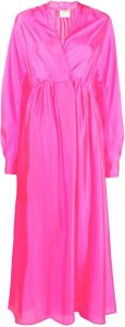 Forte Satijnen midi-jurk Roze