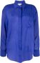 Forte Semi-doorzichtige blouse Blauw - Thumbnail 1