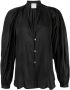 Forte Semi-transparante blouse Zwart - Thumbnail 1