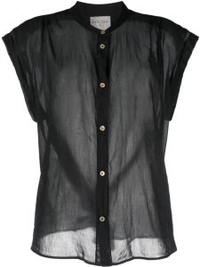 Forte Doorzichtige blouse Zwart