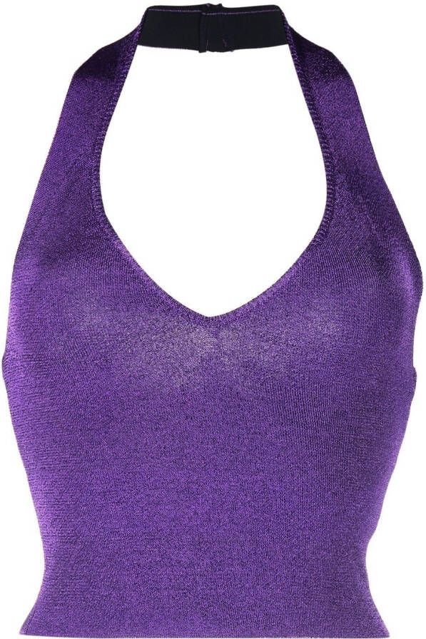 Forte Tanktop met halternek Paars