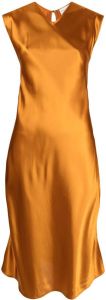 Forte Midi-jurk met V-hals Oranje