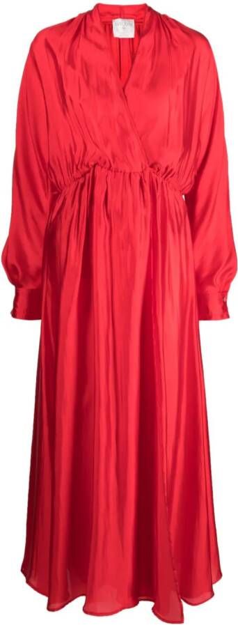 Forte Maxi-jurk met V-hals Rood