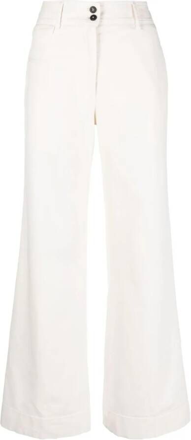 Forte wide-leg cotton trousers Beige