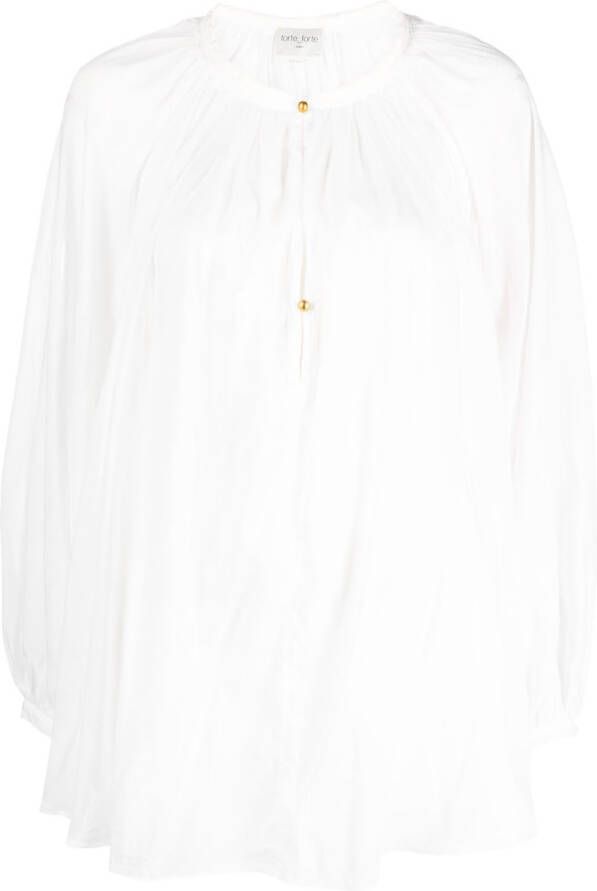 Forte Zijden blouse Wit