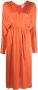 Forte Zijden midi-jurk Oranje - Thumbnail 1