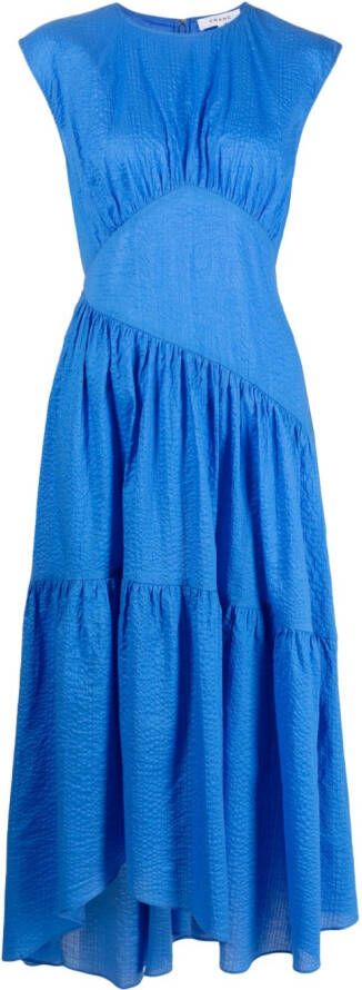 FRAME Asymmetrische midi-jurk Blauw