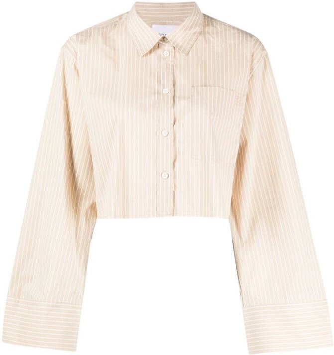 FRAME Blouse met klassieke kraag Beige