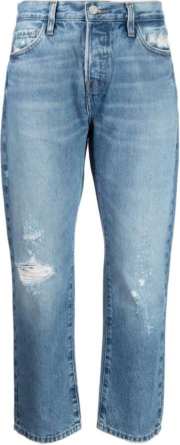 FRAME Gerafelde jeans Blauw