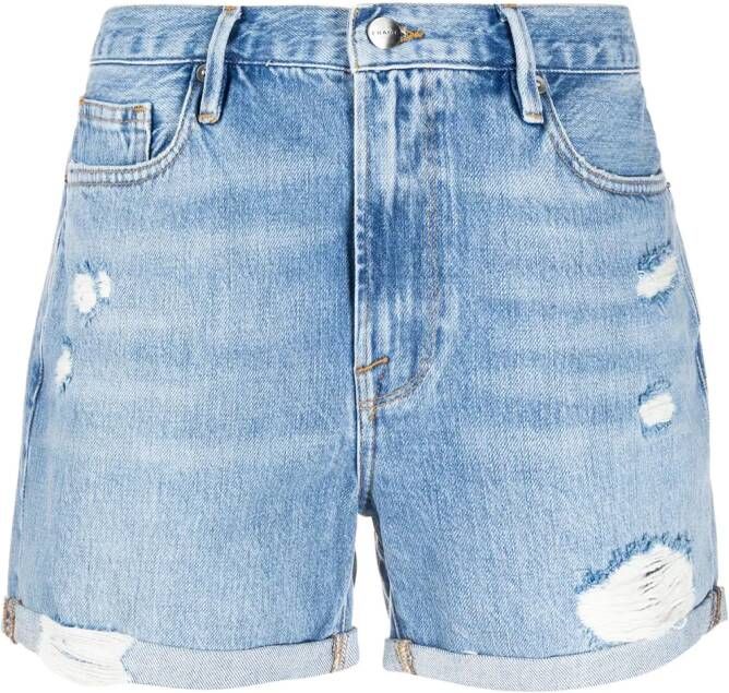 FRAME Gescheurde shorts Blauw