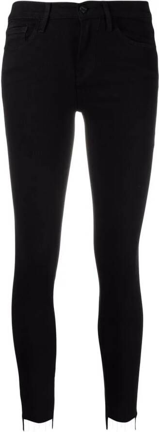 FRAME Jeans met gerafelde afwerking Zwart