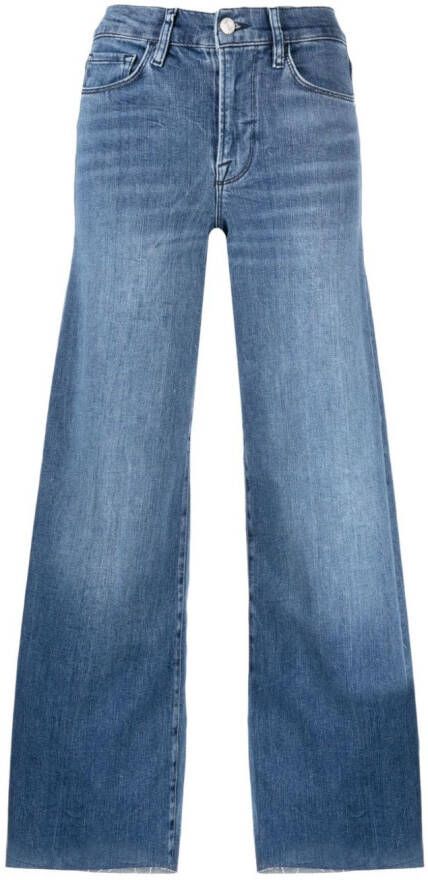 FRAME Jeans met wijde pijpen Blauw