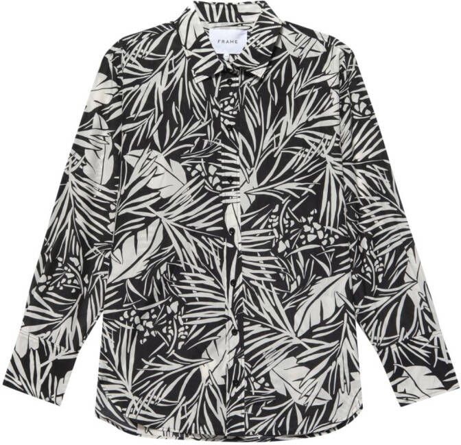 FRAME Oversized blouse Zwart