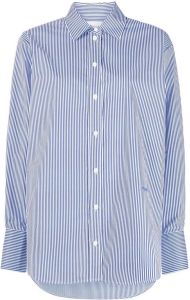 FRAME pinstripe long-sleeve shirt Blauw