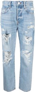 FRAME ripped low-rise jeans Blauw