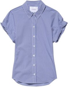 FRAME stripe-print organic-cotton shirt Blauw