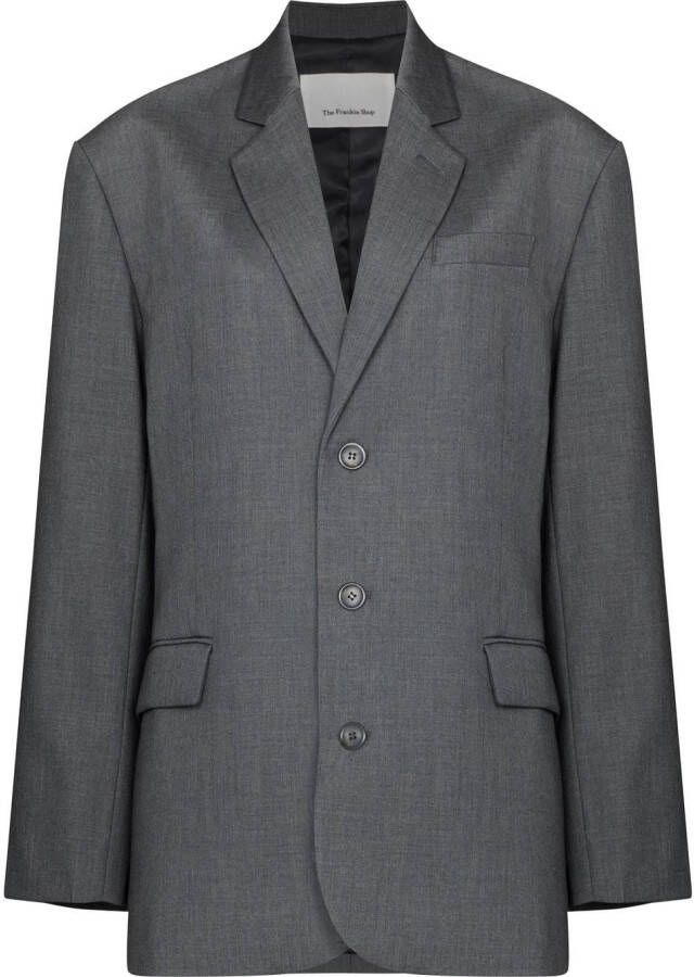 The Frankie Shop Blazer met enkele rij knopen Grijs