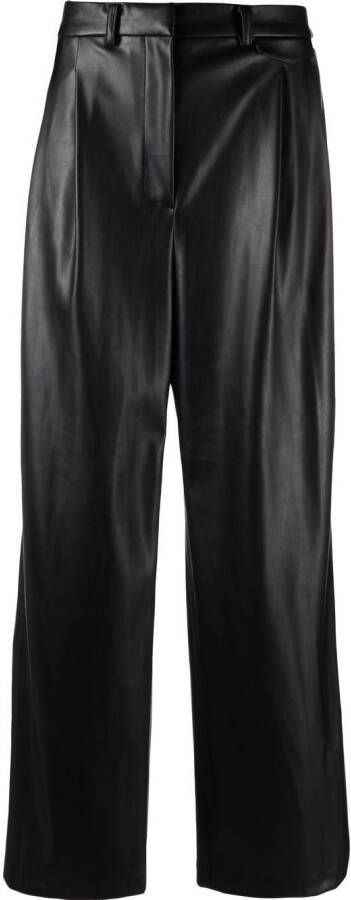 The Frankie Shop Broek van imitatieleer Zwart