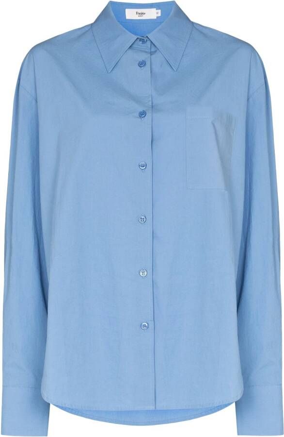 The Frankie Shop Lui blouse van biologisch katoen Blauw