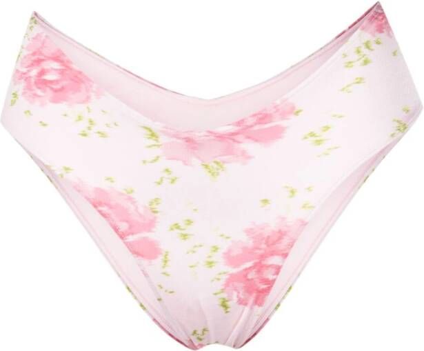 Frankies Bikinis Bikinislip met bloemenprint Roze