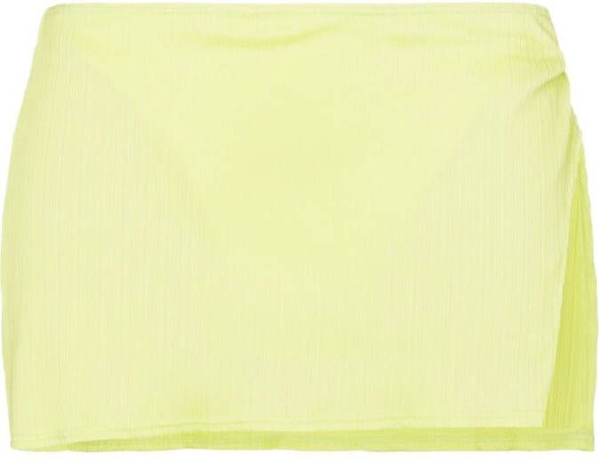 Frankies Bikinis Mini-rok met plissé-effect Groen