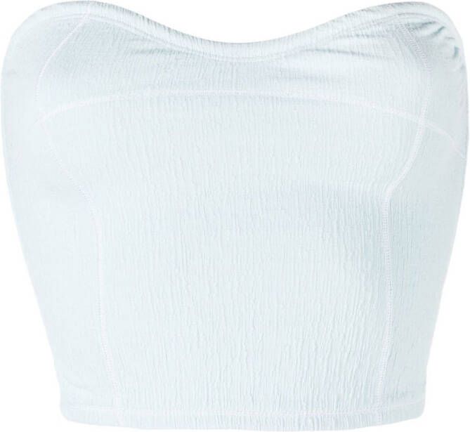 Frankies Bikinis Strapless top Blauw