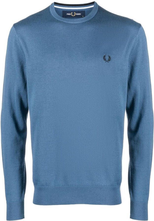 Fred Perry Sweater met ronde hals Blauw