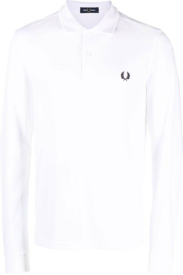 Fred Perry Poloshirt met logodetail Wit