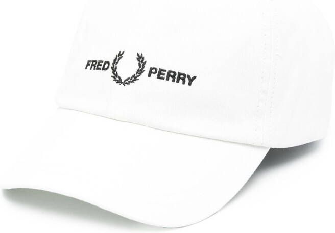 Fred Perry Honkbalpet met geborduurd logo Beige