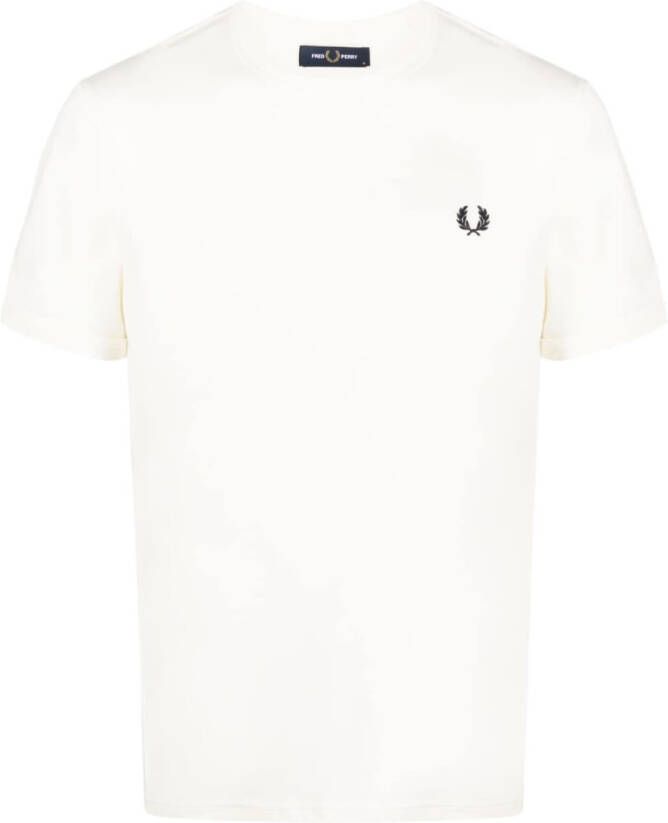 Fred Perry T-shirt met geborduurd logo Beige
