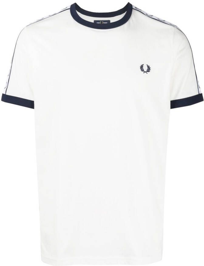 Fred Perry T-shirt met geborduurd logo Wit