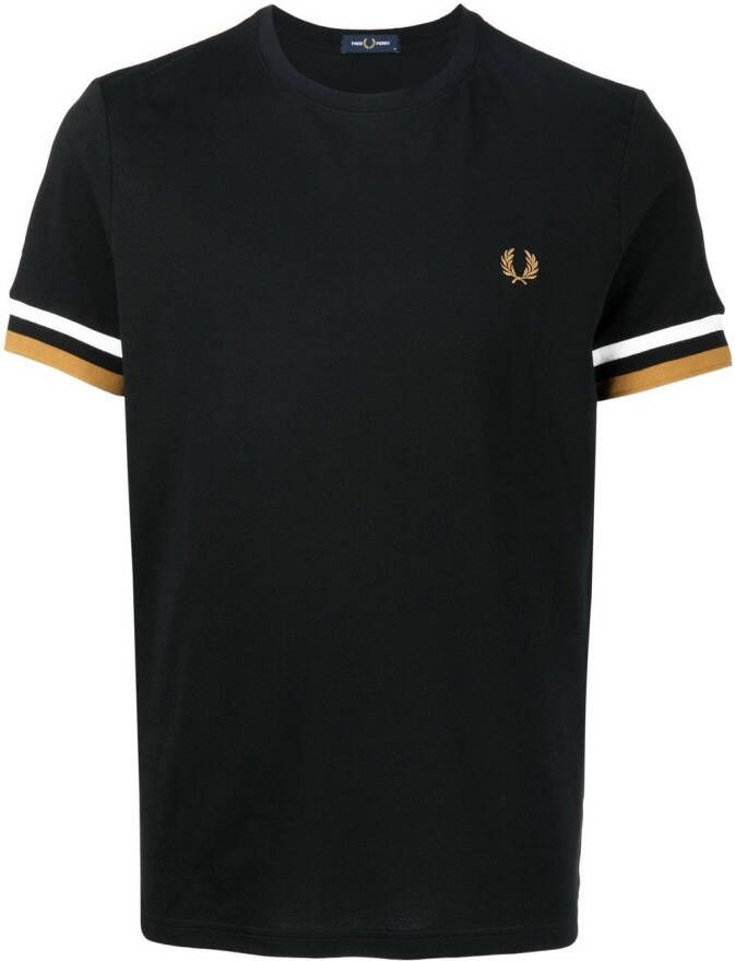Fred Perry T-shirt met geborduurd logo Zwart