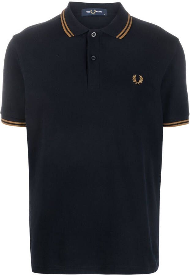 Fred Perry Poloshirt met geborduurd logo Blauw