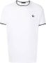 Fred Perry Katoenen T-shirt Wit - Thumbnail 1