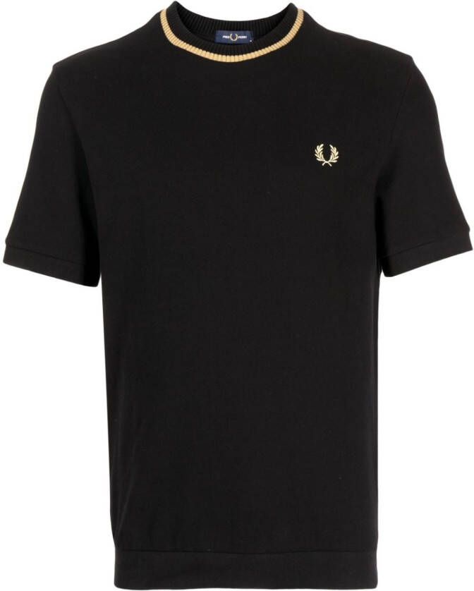 Fred Perry T-shirt met geborduurd logo Zwart