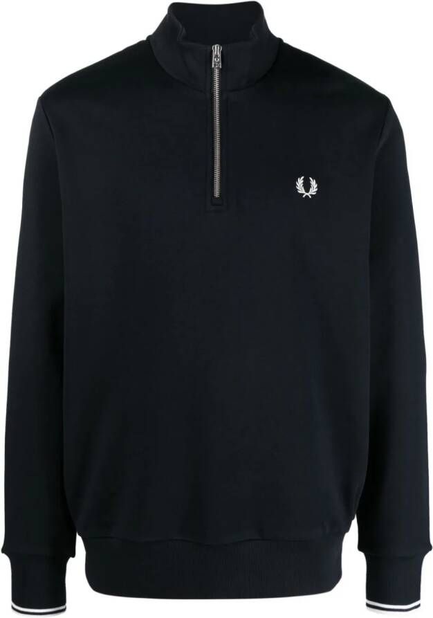 Fred Perry Trui met geborduurd logo Blauw