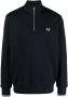 Fred Perry Sweater met geborduurd logo Blauw - Thumbnail 1