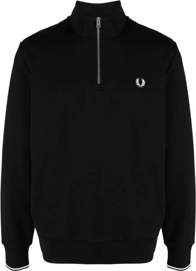 Fred Perry Trui met geborduurd logo Zwart